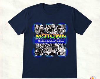 Motown Music Collage Graphic Shirt | Vintage Soul R&B Apparel
