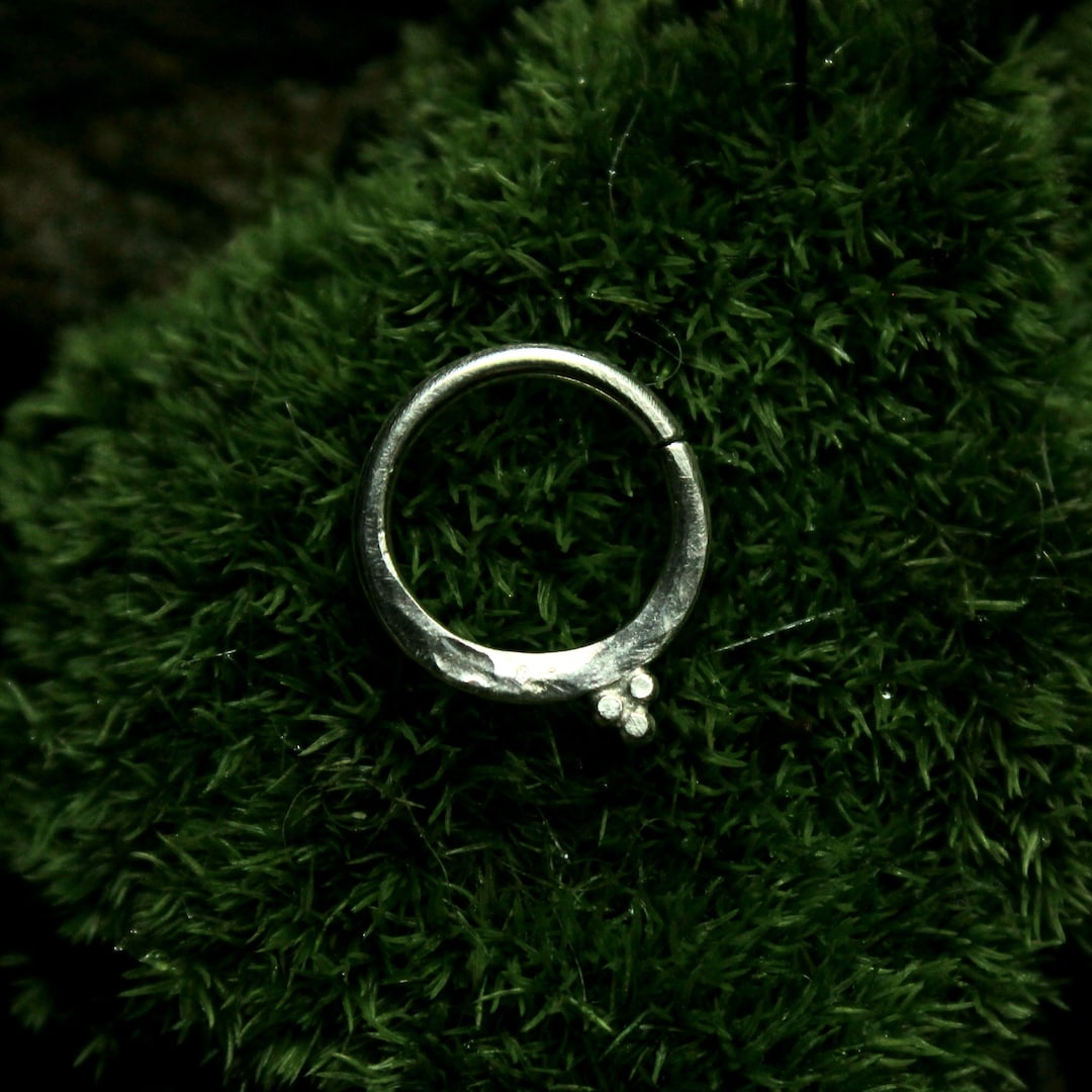 Sterling Silver Seed Septum Ring for PIERCED Septums - Etsy