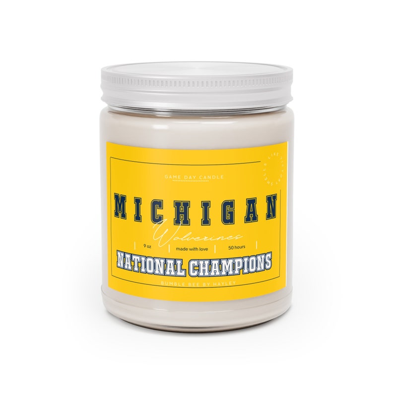 Ultimate Michigan Game Day Soy Candle National Championship Celebration