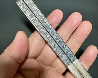 銀製刻印 箸 chopsticks silver Sterling silver Vintage Japanese Marked Sterling Solid Pure Silver Chopsticks - 2