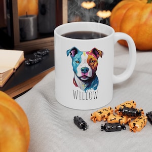 American Staffordshire Terrier Mug with Custom Name | Personalized Mug 11 oz.