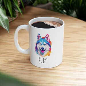 Siberian Husky Mug with Custom Name | Personalized Mug 11 oz.