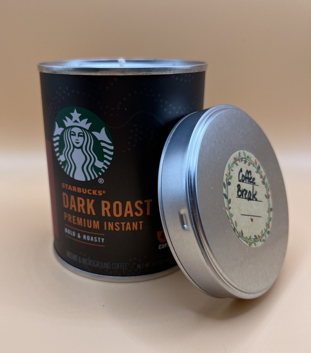 Coffee Break Candle in Starbucks Coffee Tin Etsy