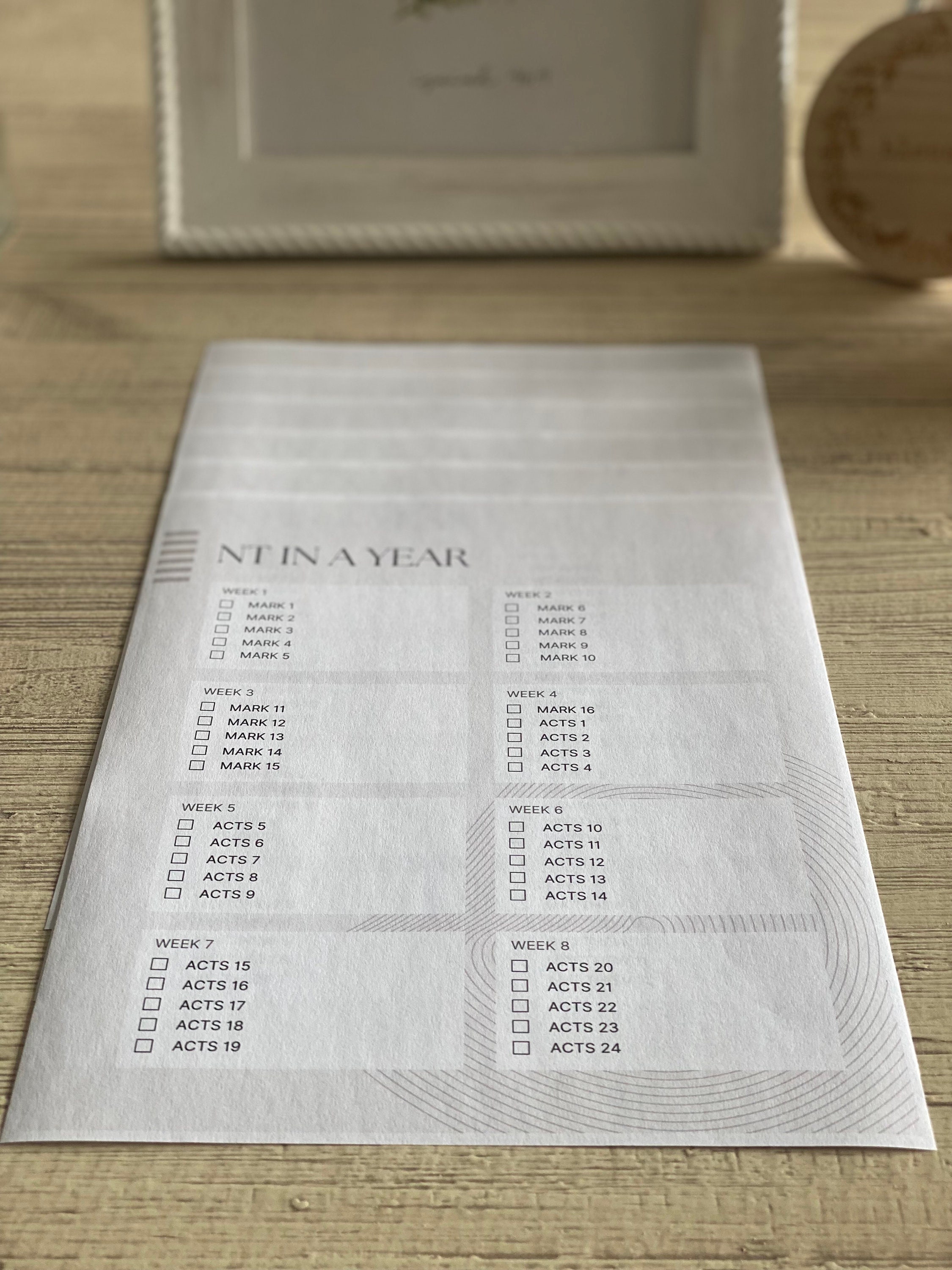 New Testament Reading Plan One Year Bible Reading Plan 48 Weeks Bible ...