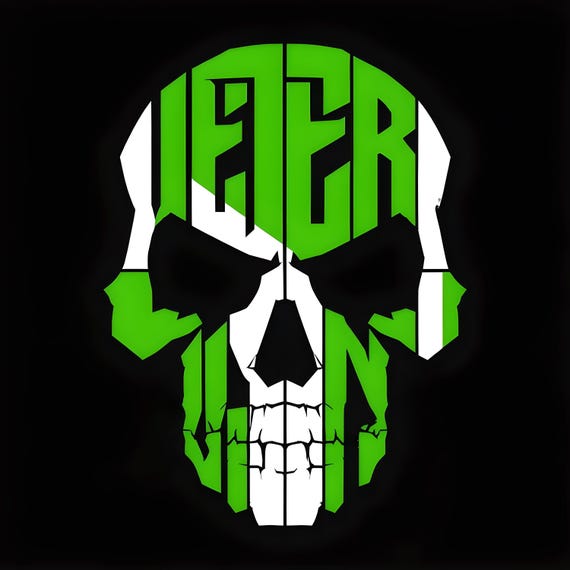 Waterproof Vinyl Skull Sticker: Laptop, Water Bottle Decal