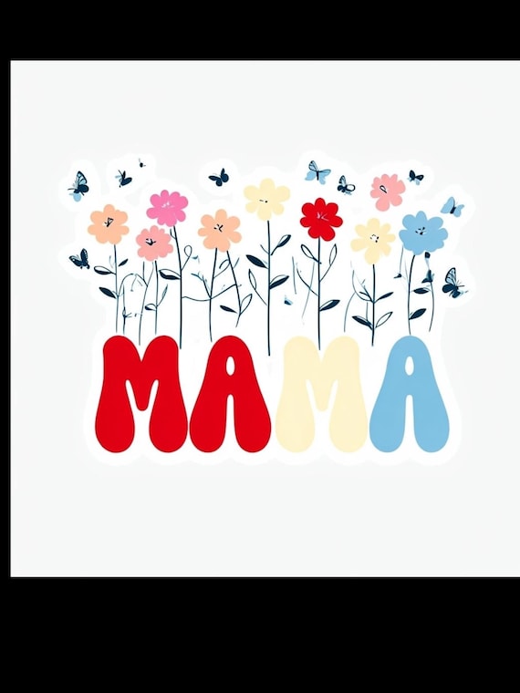 Floral Mama PNG: Mother's Day Design (Digital Download)