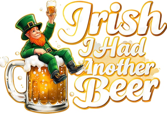 Lucky Irish Beer St. Patrick's Day PNG (Digital File)