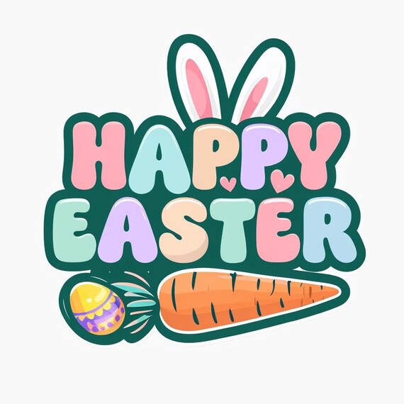 Happy Easter PNG: Festive Easter Designs (Digital Download)