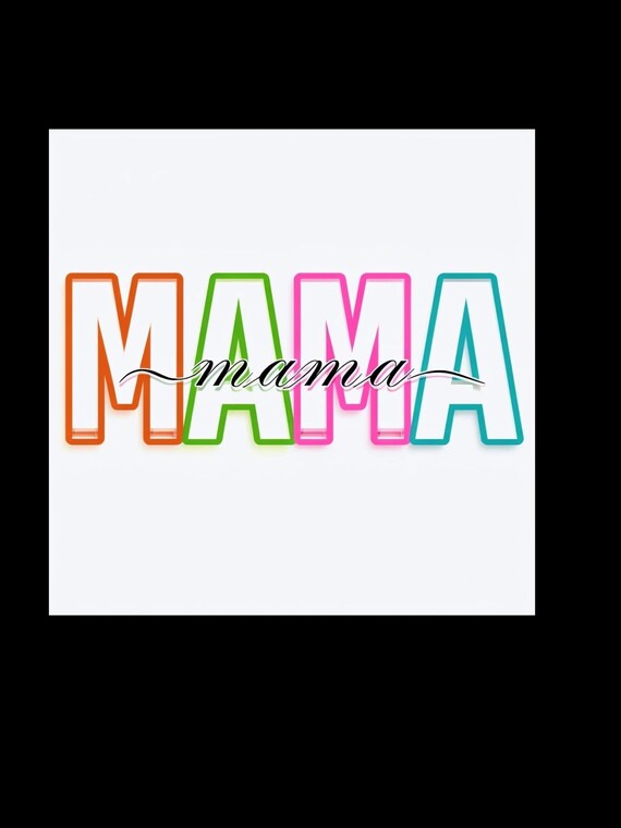 Floral Mama PNG: Colorful Mother's Day Design (Digital Download)