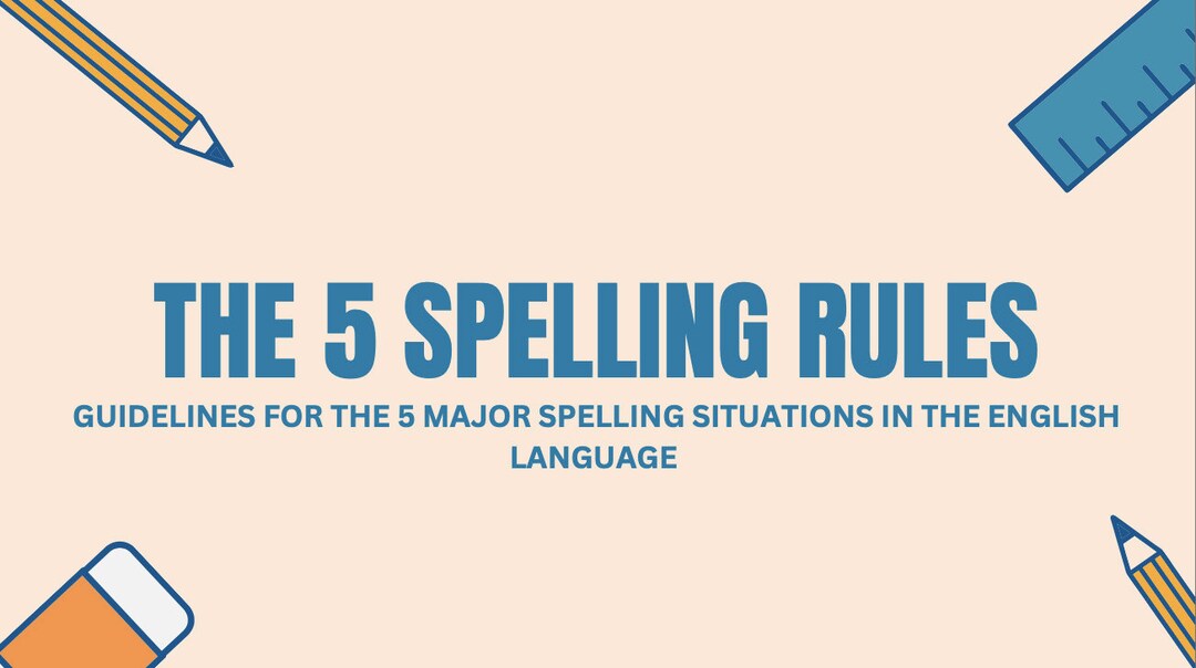 5 Spelling Rules for the English Language and Dyslexia/ Etsy