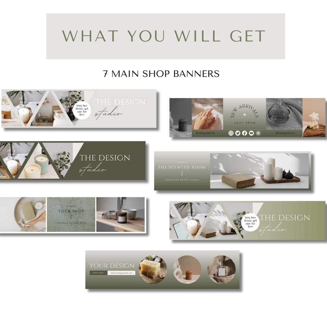 Etsy Shop Banner Kit Etsy Shop Templates Etsy Shop Branding Kit Etsy