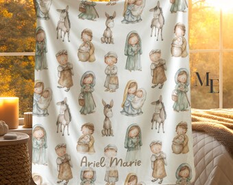 Gepersonaliseerde doop baby peuterdeken Doopdeken kerstcadeau voor peetdochter