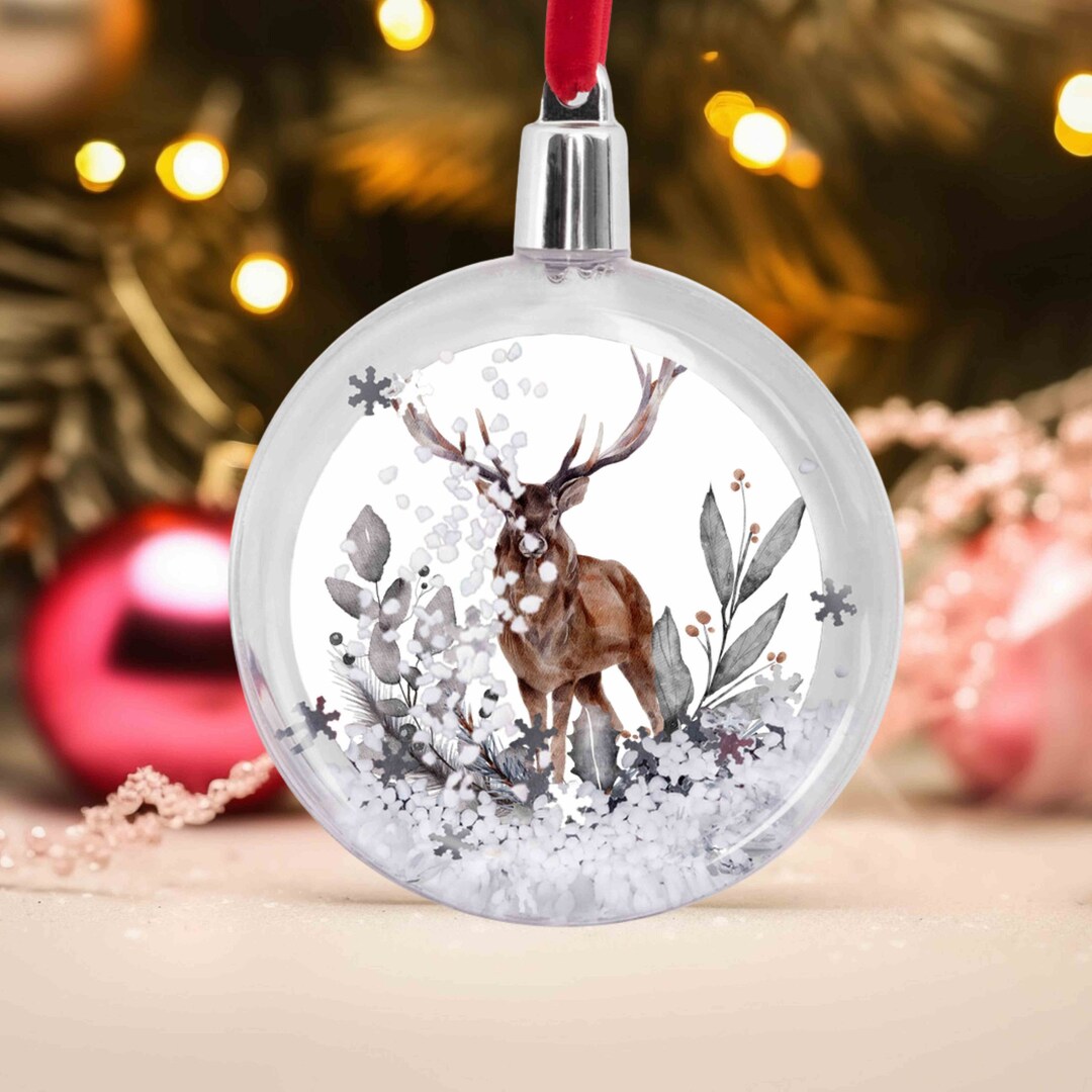 Christmas Tree Snow Globe Ornament Christmas Tree Custom Etsy