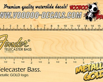 Fender Telecaster Bass GOLD - Waterslide decal