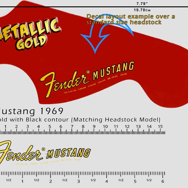 Fender Mustang Headstock Decal Etsy