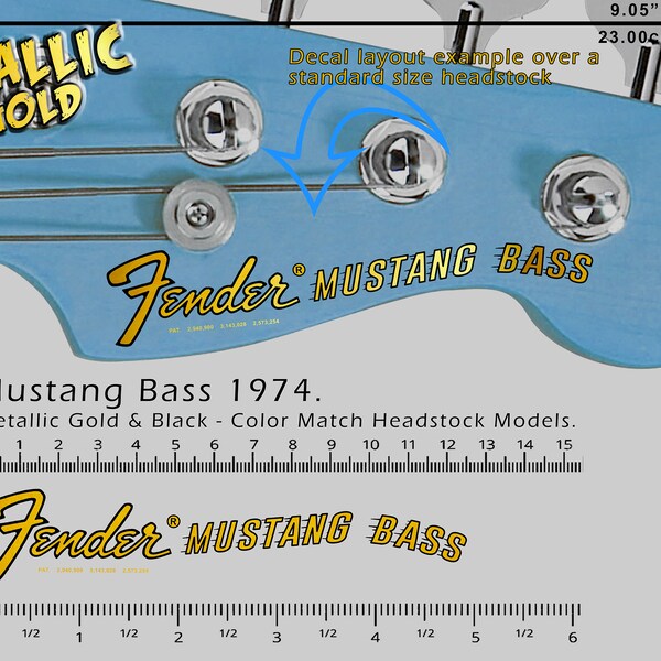 Fender Mustang Headstock Decal Etsy