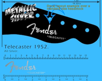 Fender Telecaster 1952 ALL SILVER - Waterslide decal