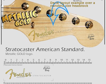 Fender Stratocaster American Standard GOLD - Waterslide Decal