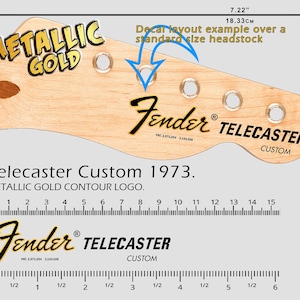 Fender Telecaster Custom 1973 GOLD - Wasserschiebefolie