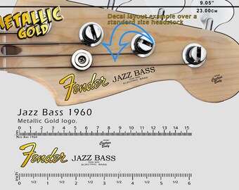 Fender Jazz Bass 1960 - GOLD - Waterslide Decal