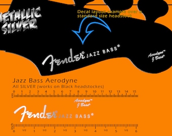 Fender Jazz Bass Aerodyne - ALL SILVER - Waterslide Decal