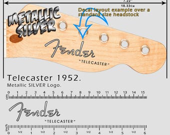Fender Telecaster 1952 SILVER  - Waterslide decal