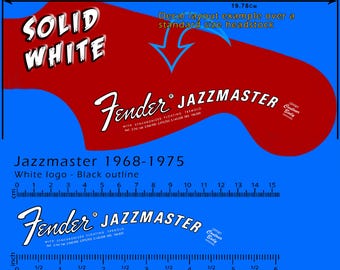 Jazzmaster 1968-1975 WIT: sticker waterglijbaan