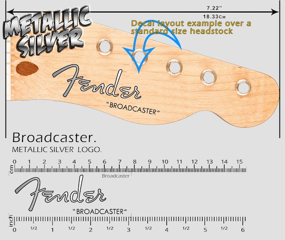 Fender Broadcaster SILVER - Waterslide Decal - Etsy