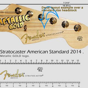 Fender Stratocaster American Standard 2014 GOLD - Vattenrutschkana-dekal
