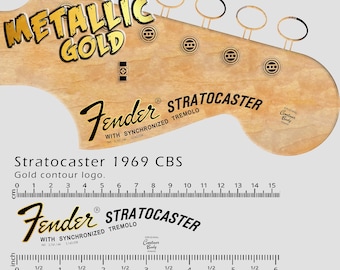 フェンダー ストラトキャスター 1969 ゴールド デカール