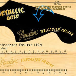 Fender Telecaster Deluxe USA - Waterslide decal - ALL GOLD