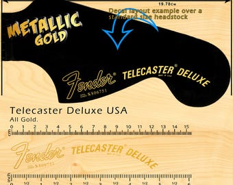 Fender Telecaster Deluxe USA ALL GOLD - Waterslide decal
