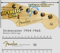 Fender Stratocaster 1954-1960 - Waterslide decal - Metallic Gold Logo product logo