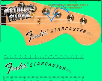 Custom Order - Starcaster - SILVER - Waterslide decal