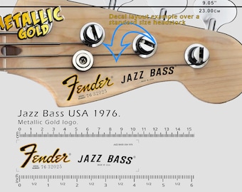 Fender Jazz Bass USA 1976 - GOLD - Waterslide Decal