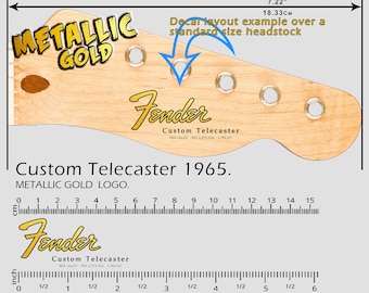 Fender Custom Telecaster 1965 GOLD - Calcomanía al agua