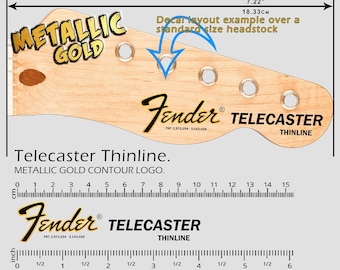Fender Telecaster Thinline GOLD - Vattenrutschkana-dekal