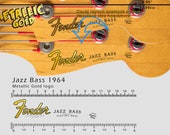 Fender Jazz Bass アイボリー ステッカー多数 Fender Jazz Bass アイボリー ステッカー多数