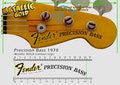 Fender Precision Bass 1970 - Waterslide decal - Metallic Gold Logo product logo