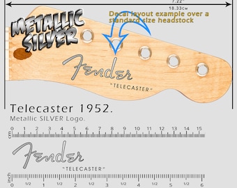 Fender Telecaster 1952 - Decalcomania Waterslide - Logo ARGENTO