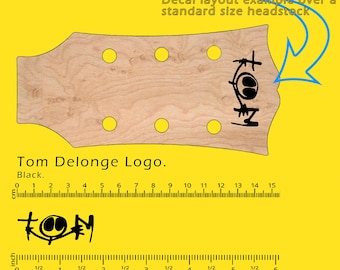 Logotipo de Tom Delonge NEGRO - Calcomanía para tobogán acuático