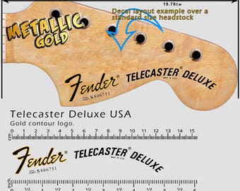 Fender Telecaster Deluxe USA GOLD - Waterslide decal