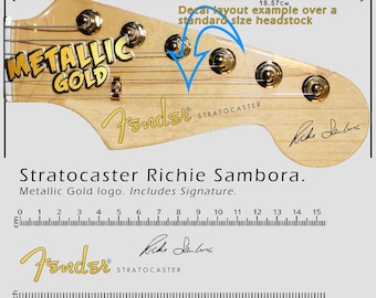 Fender Stratocaster Richie Sambora GOLD - Waterslide Decal