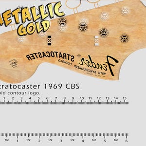 Fender Stratocaster 1969 CBS GOLD Reversed - Vattenrutschkana-dekal