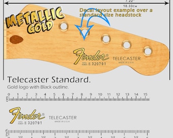 Fender Telecaster Standard - GOLD - Waterslide decal