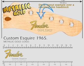 Fender Custom Esquire 1965 GOLD - Waterslide decal