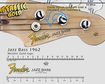 Fender Jazz Bass 1962 - GOLD - Waterslide Decal