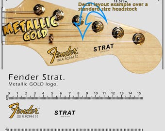 Fender STRAT GOLD - Waterslide Decal