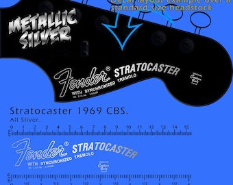 Fender Stratocaster 1969 CBS ALL SILVER - Waterslide Decal