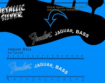 Fender Jaguar Bass ALL SILVER - Waterslide Decal
